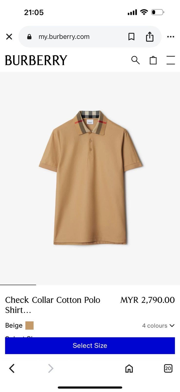 Burberry Polo Shirt 4 colors
