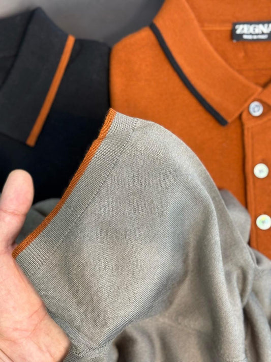 Zegna Cashmere Polo Shirt 3 colors
