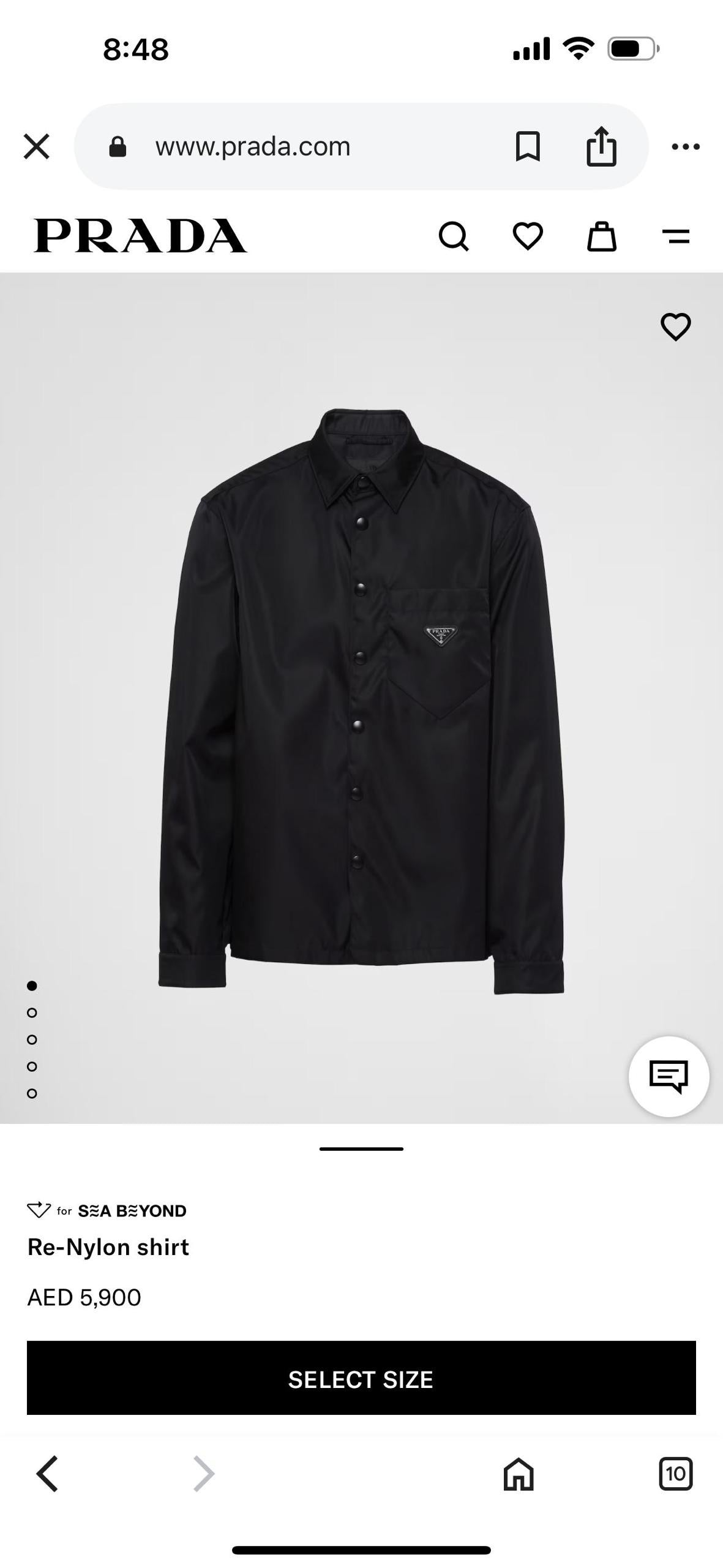 Prada Re-Nylon Long Sleeve Shirt