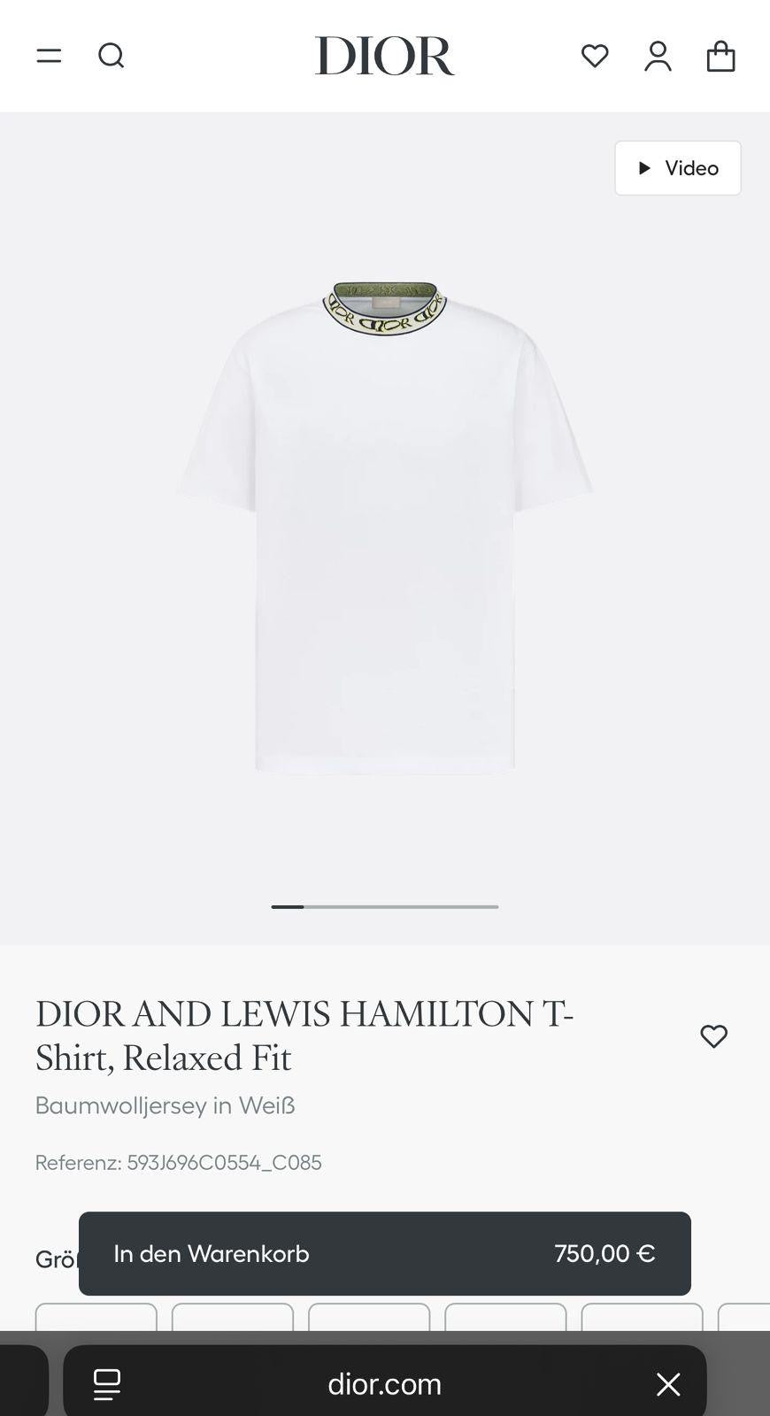 Dior & Lewis Hamilton T-Shirt