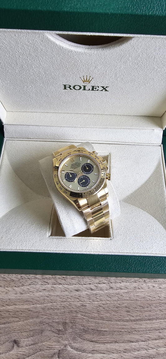 Rolex Daytona 40mm Yellow Gold Sundust Dial Oyster Watch