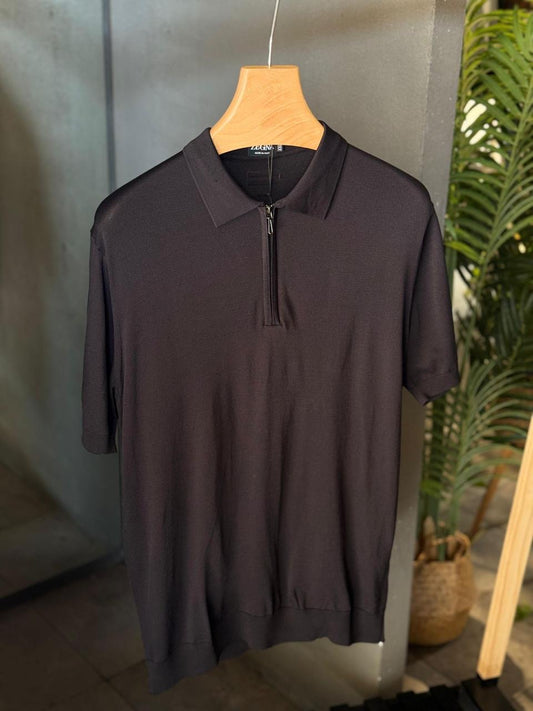 Zegna Zipper Polo Shirt 3 colors
