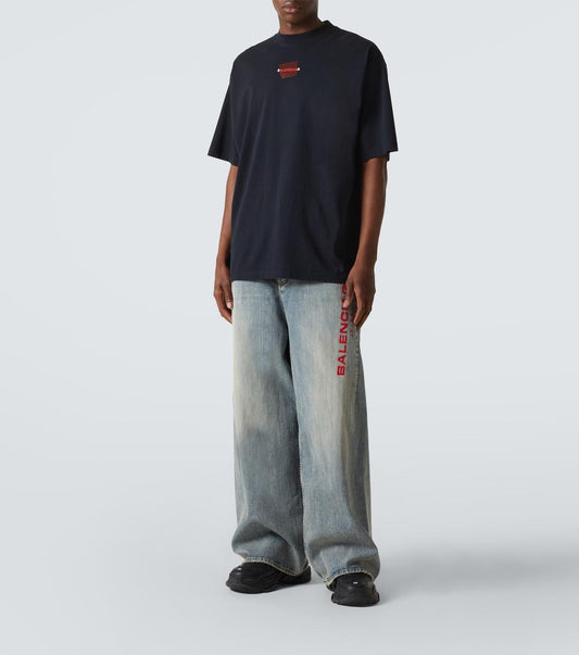 Balenciaga Wide Leg Jeans Pants