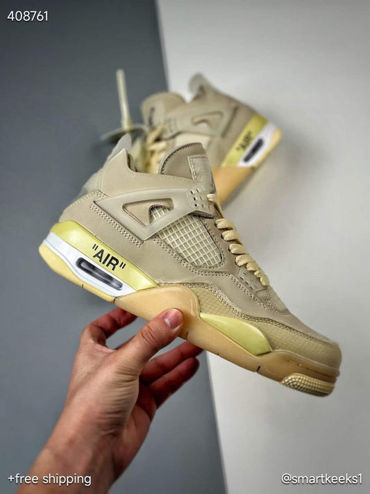 Jordan 4 X Off White Retro Sail
