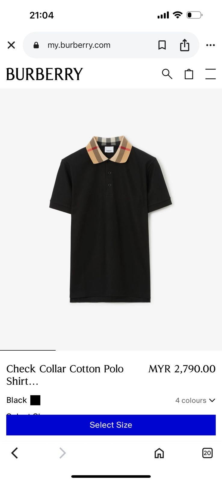 Burberry Polo Shirt 4 colors