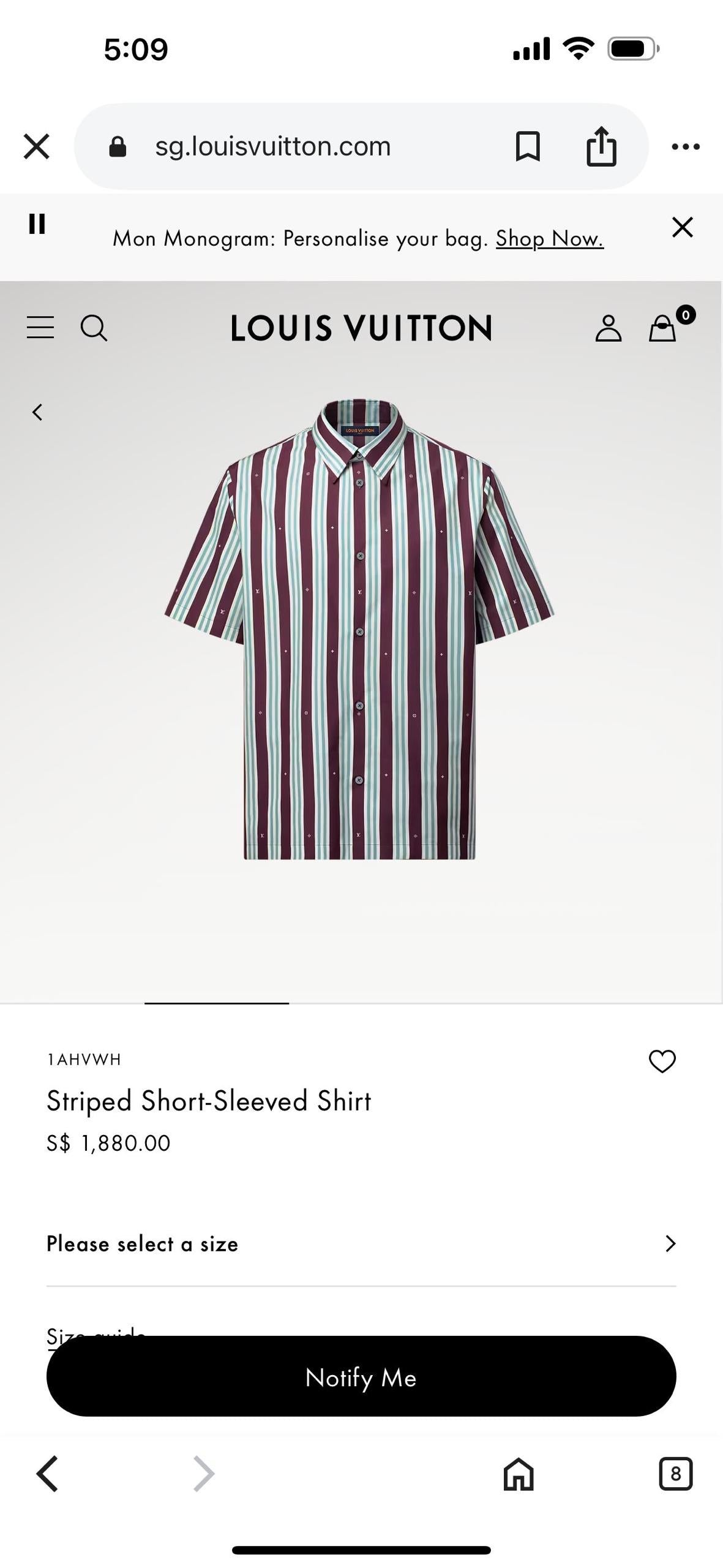 Louis Vuitton Short Sleeve Shirt