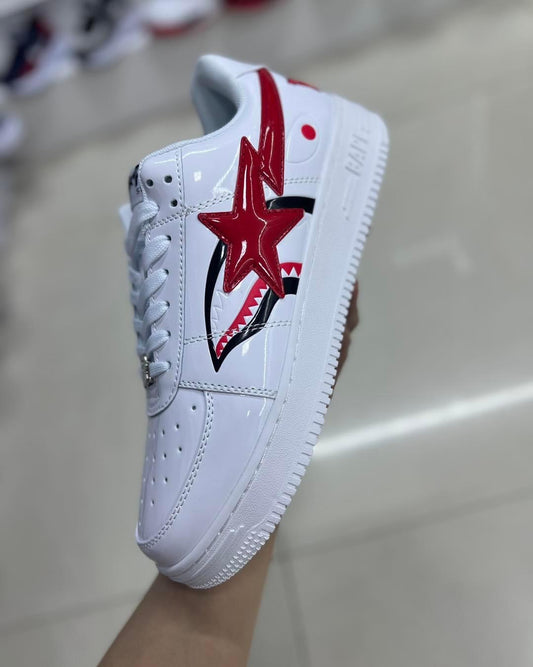 Air Force X Bapesta white Shark