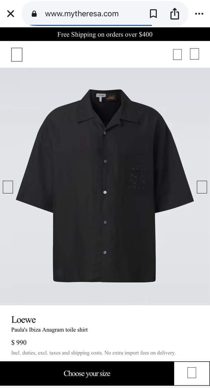 Loewe Short Sleeve Shirt