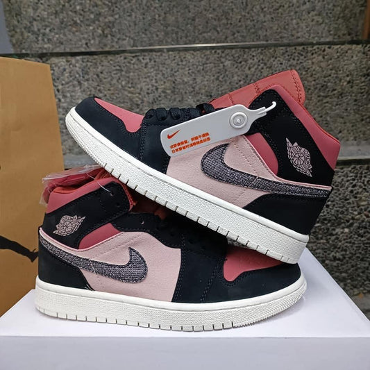Jordan 1 Mid Burgundy Dusty Pink