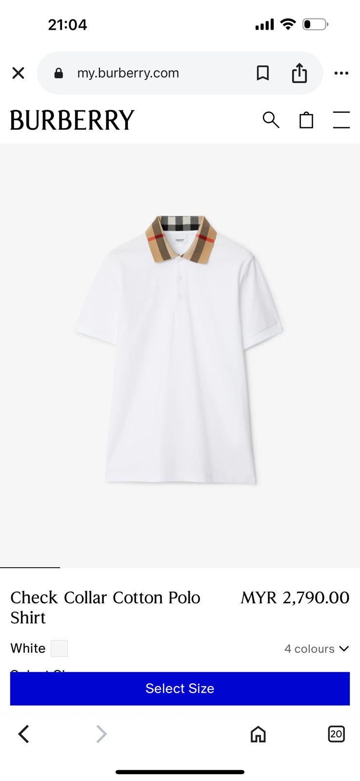 Burberry Polo Shirt 4 colors