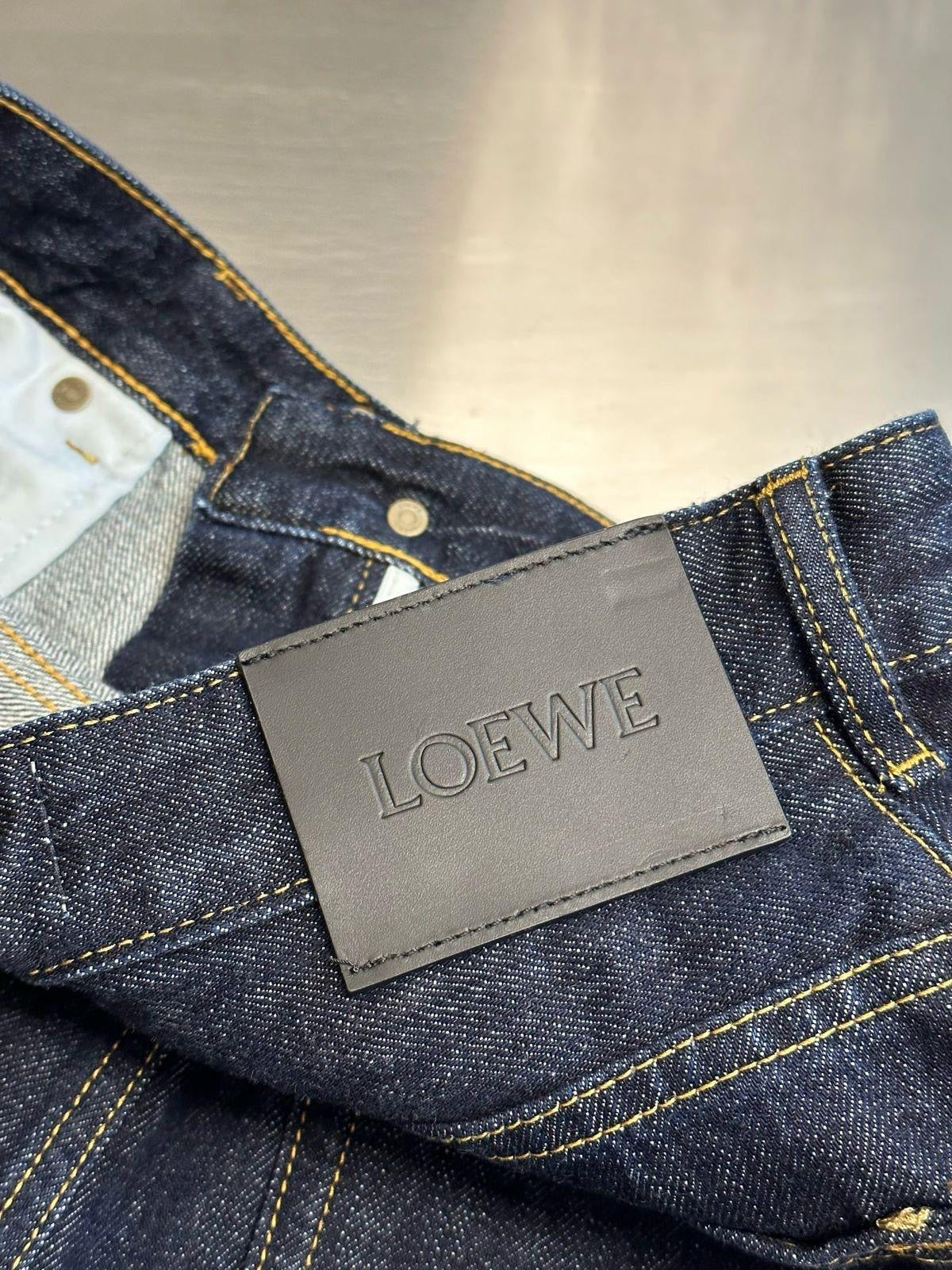 Loewe High Rise Barrel Leg Jeans Pants