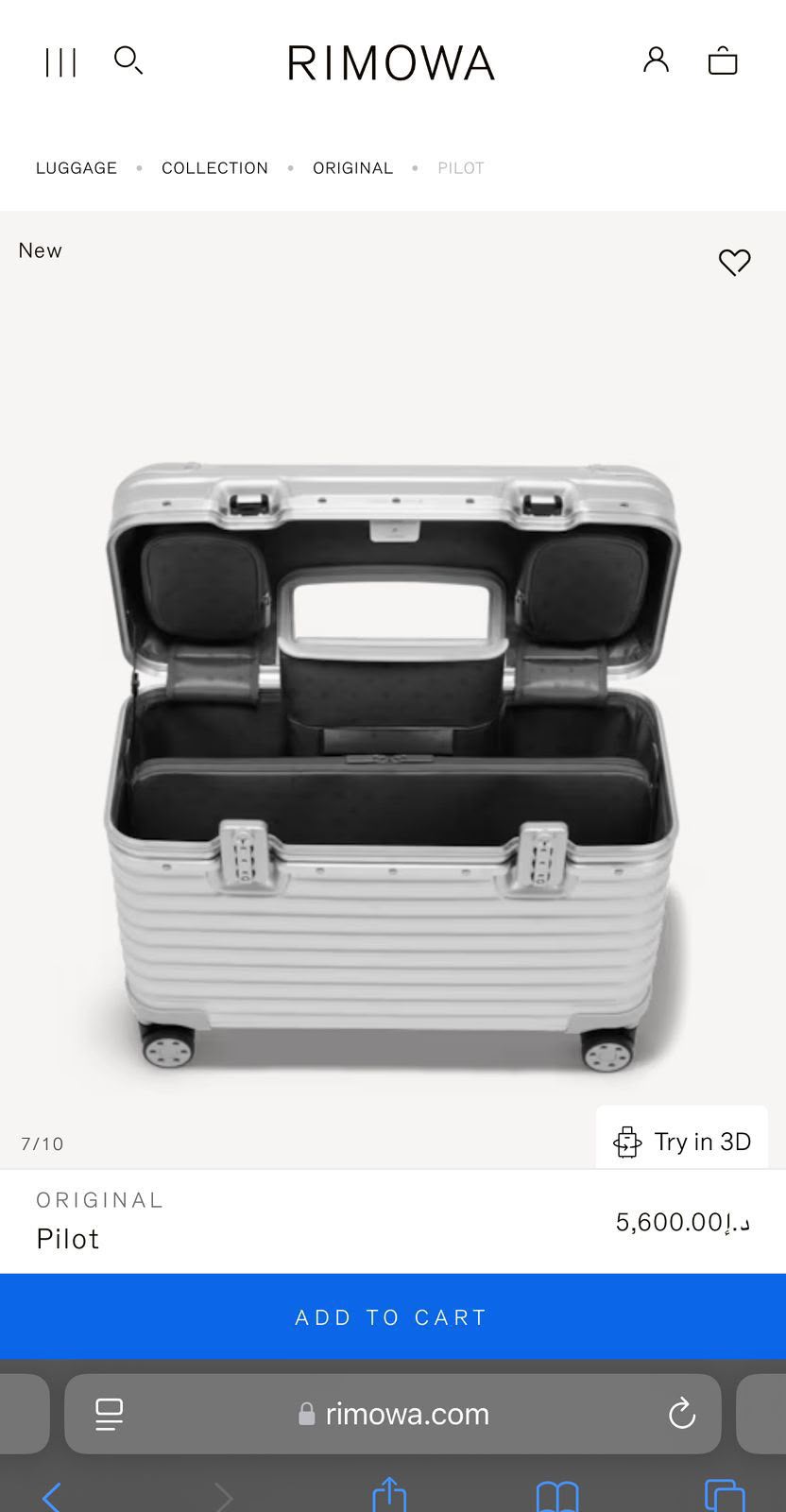 Rimowa Pilot Briefcase - Silver