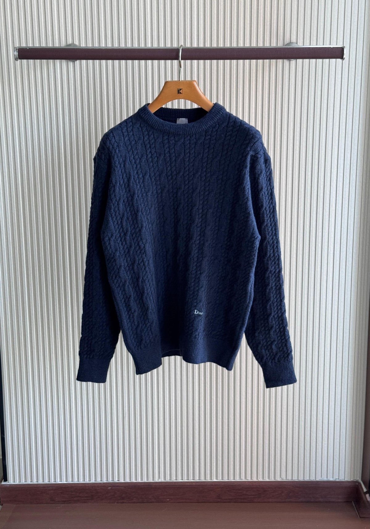 Dior Cable-Knit Sweater - Black, Beige, White, Navy