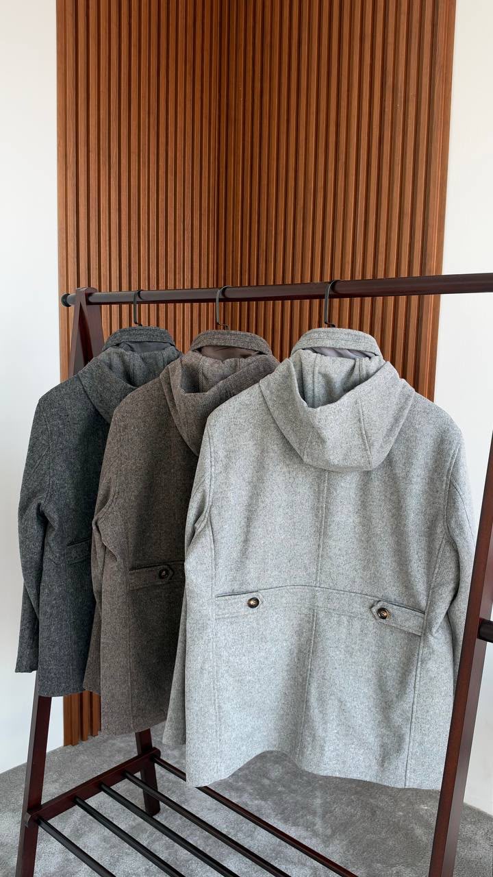 Loro Piana Hooded Coat - Grey, Brown, Dark Grey