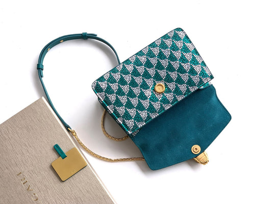Bulgari Serpenti Forever Shoulder Bag - Green Snake Print