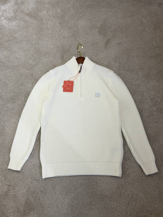 Loro Piana Quarter-Zip Sweater - White, Black
