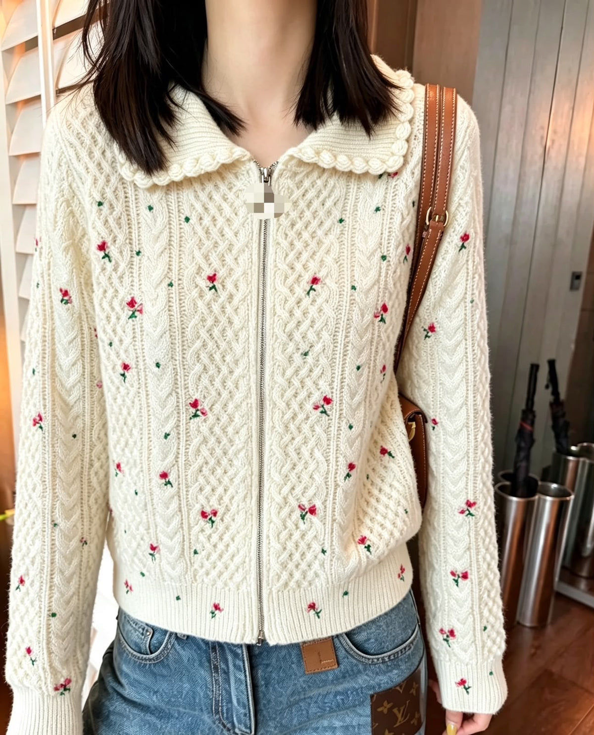Chanel Cardigan - White, Pink, Blue