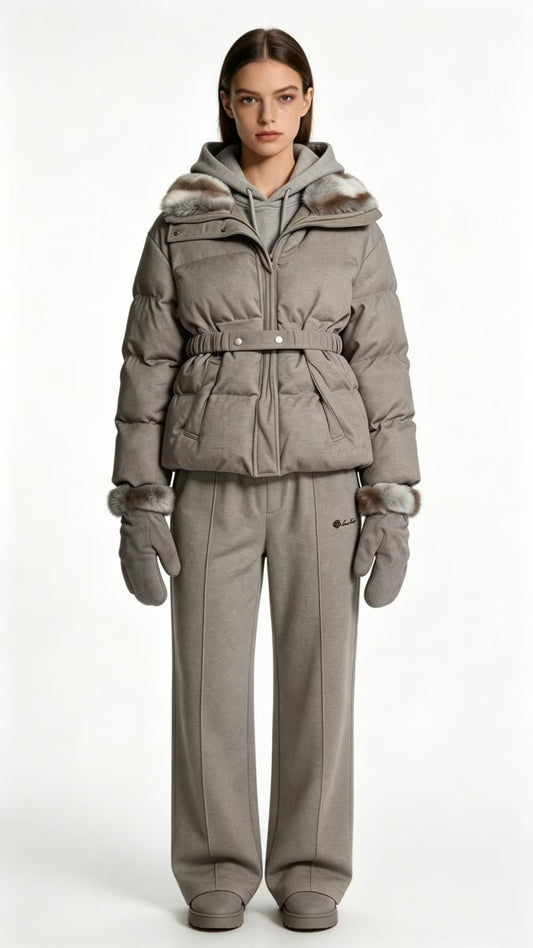 Loro Piana Belted Set - Grey