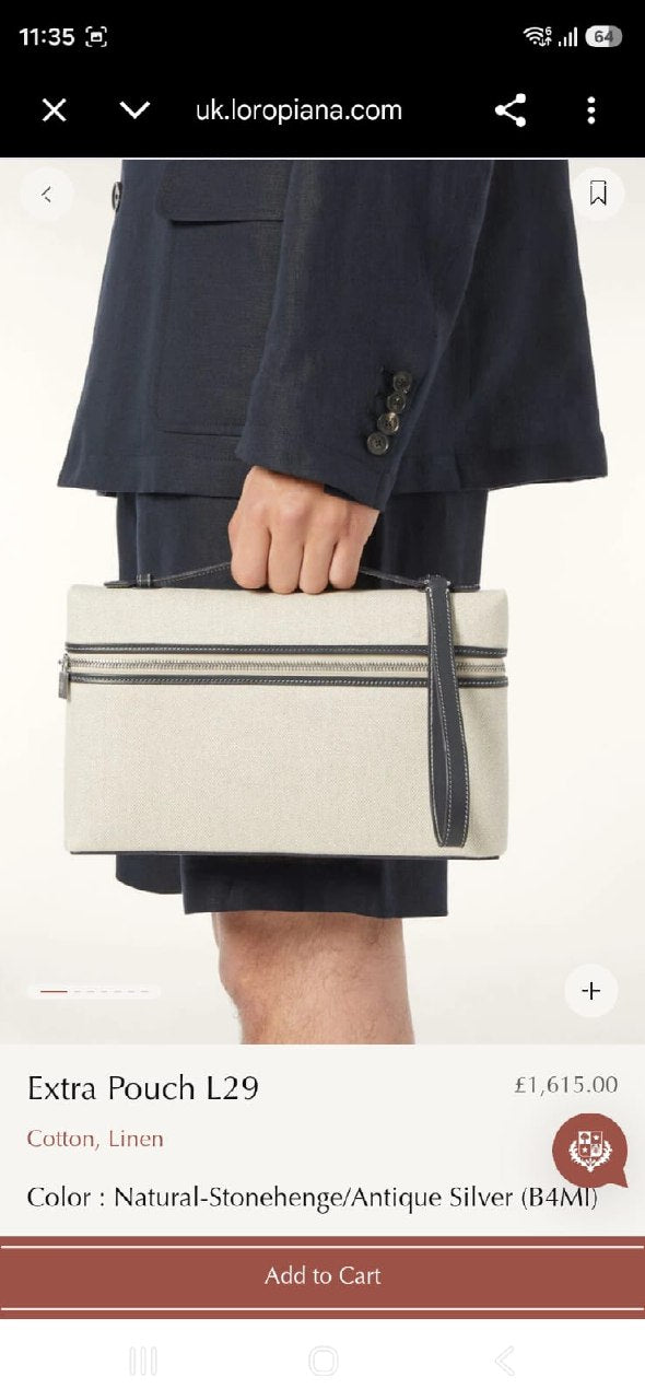 Loro Piana Clutch - Beige