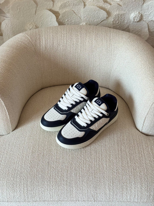 Dior B27 Panel Sneakers - Blue & White Embossed