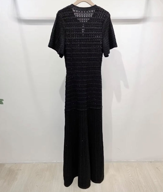 Sandro Dress Button-Front - Black