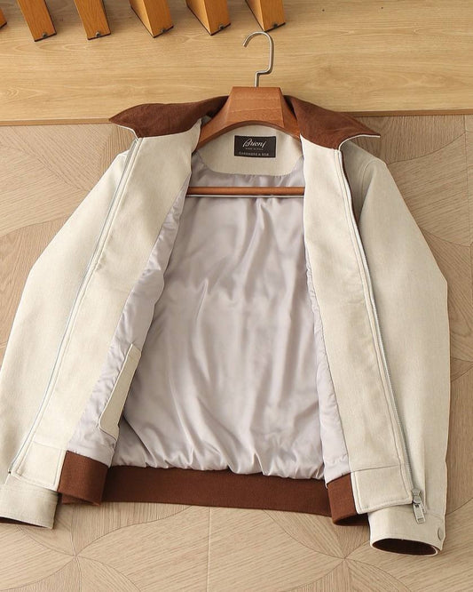 Brioni Jacket - White & Brown
