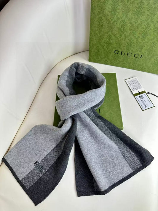 Gucci Scarf - Grey Embossed