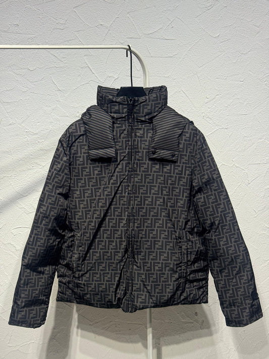 Fendi Hooded Jacket - Grey & Black