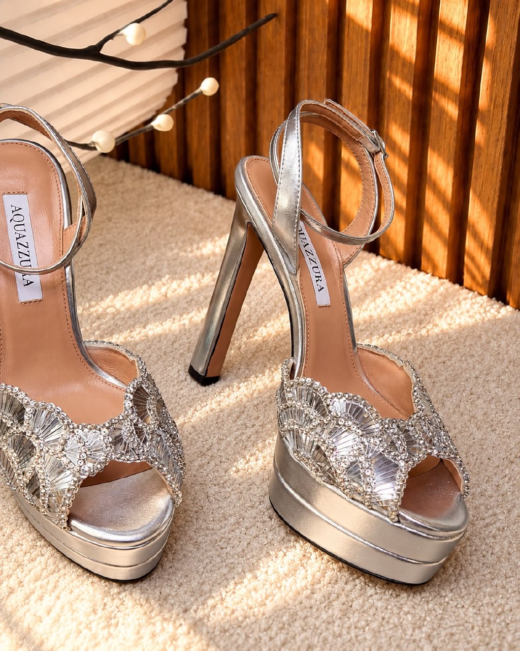 Aquazzura Heels - Silver, Gold