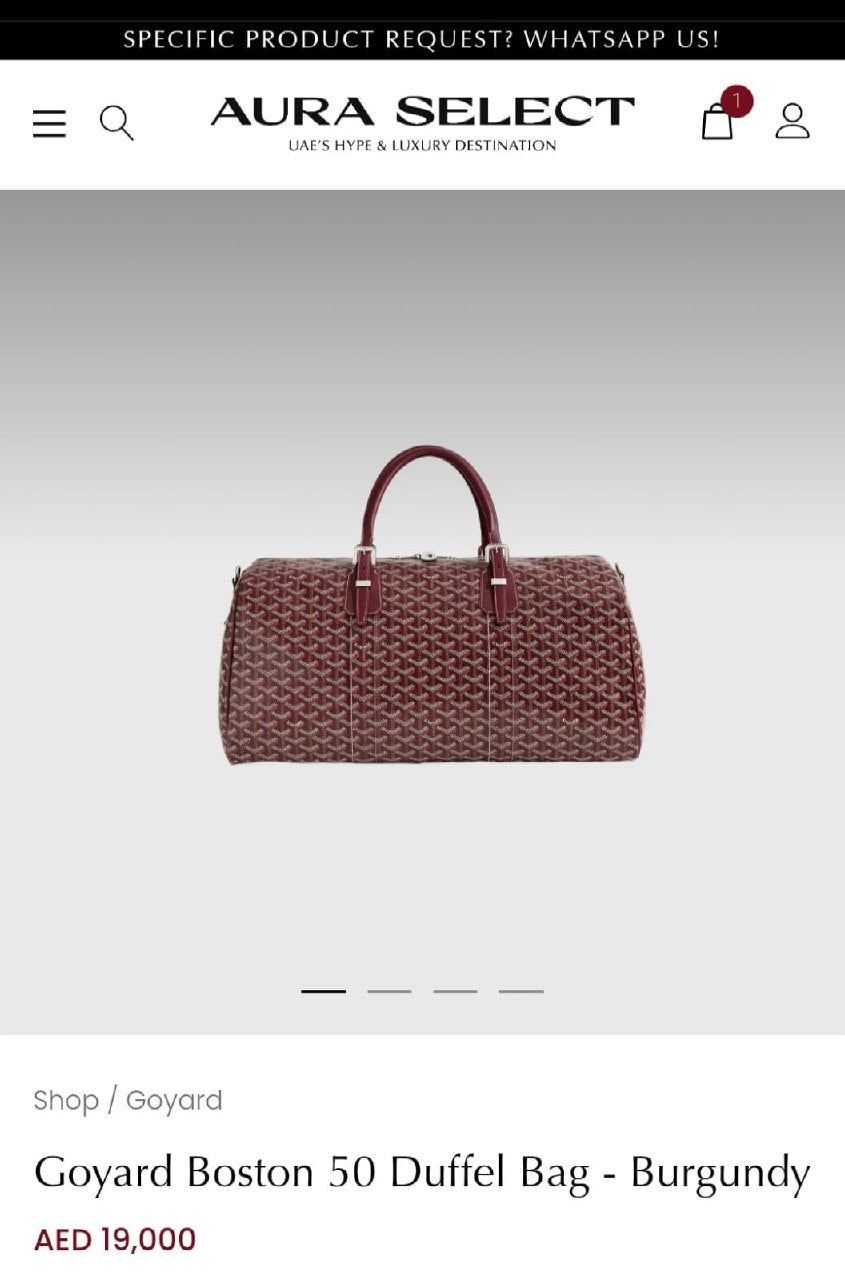 Goyard Boston Duffel Bag - Burgundy