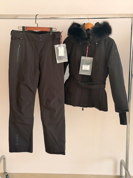Moncler Belted Hooded Jacket - Dark Grey