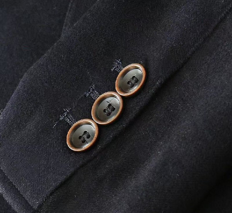 Brunello Cucinelli Notched-Lapel Jacket - Navy