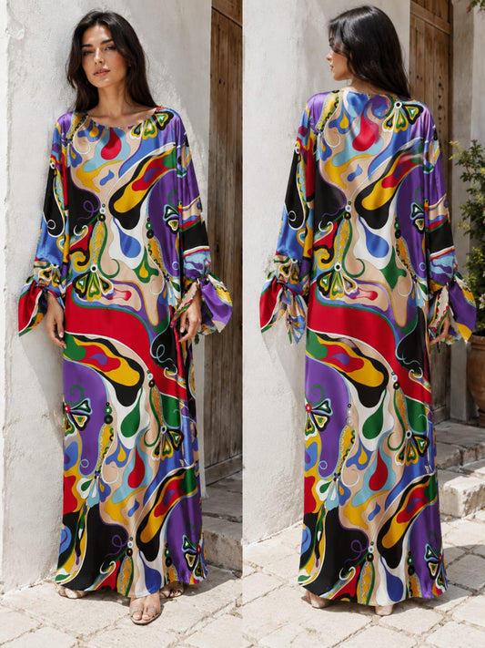 Emilio Pucci Bell-Sleeve Dress - Multi