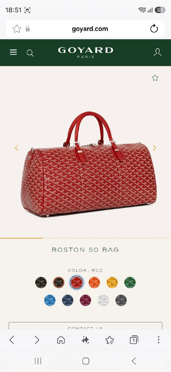 Goyard Boston Travel Bag - Red