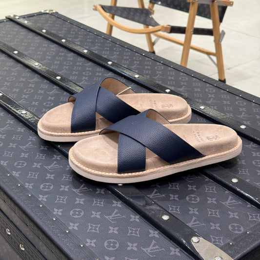 Brunello Cucinelli Slippers - Navy, Green, Black