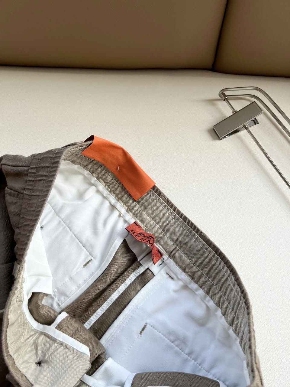 Hermès Pants - Brown, White, Navy