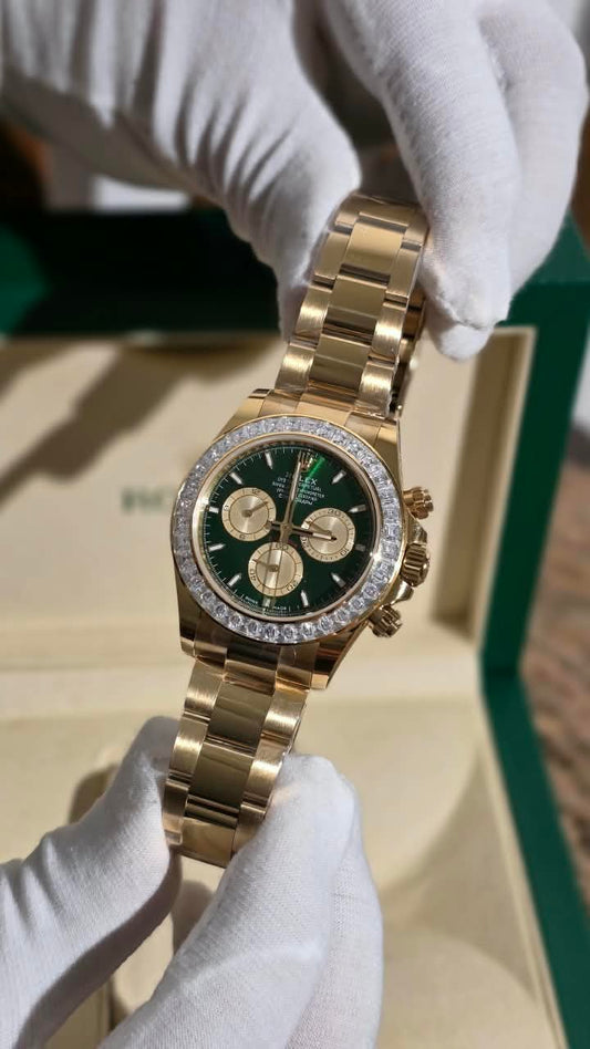 Rolex Watch - Gold & Green