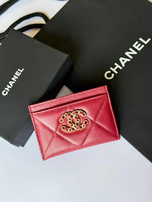 Chanel Card Holder - Burgundy, Beige, Black, Pink, White, Brown, Red, Grey