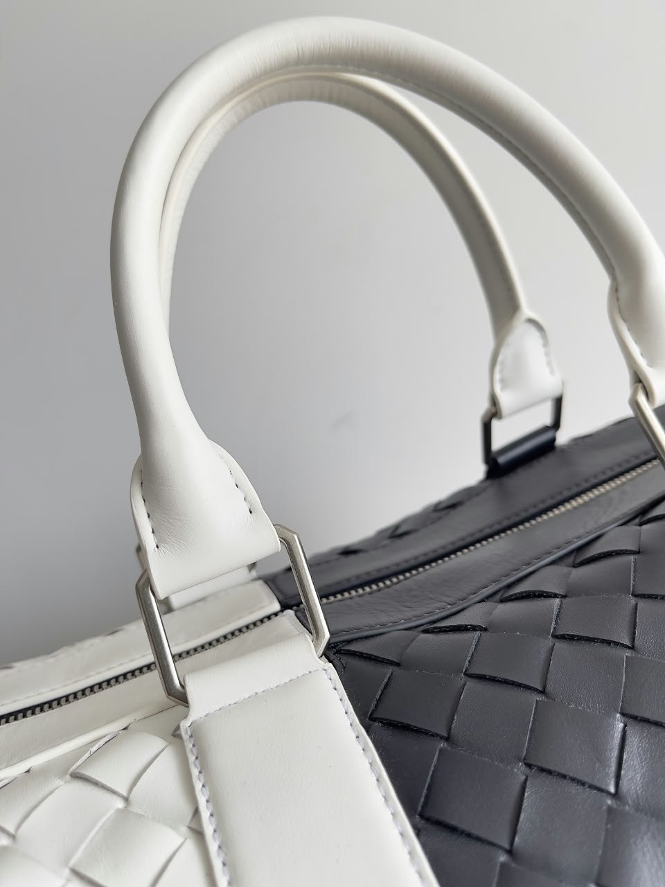 Bottega Veneta Woven Duffel Bag - White