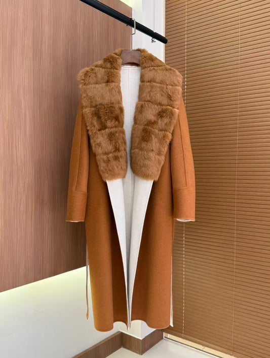 Loro Piana Coat - Beige & Brown, Blue