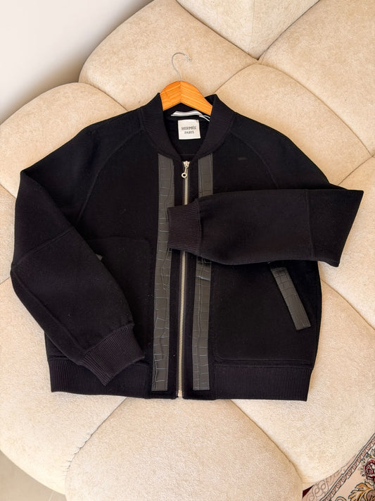 Hermès Bomber Jacket - Black Embossed