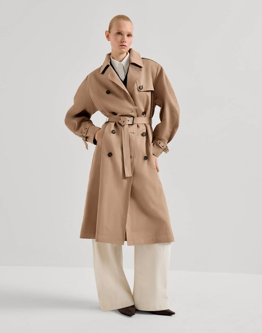Burberry Double-Breasted Trench Coat - Beige