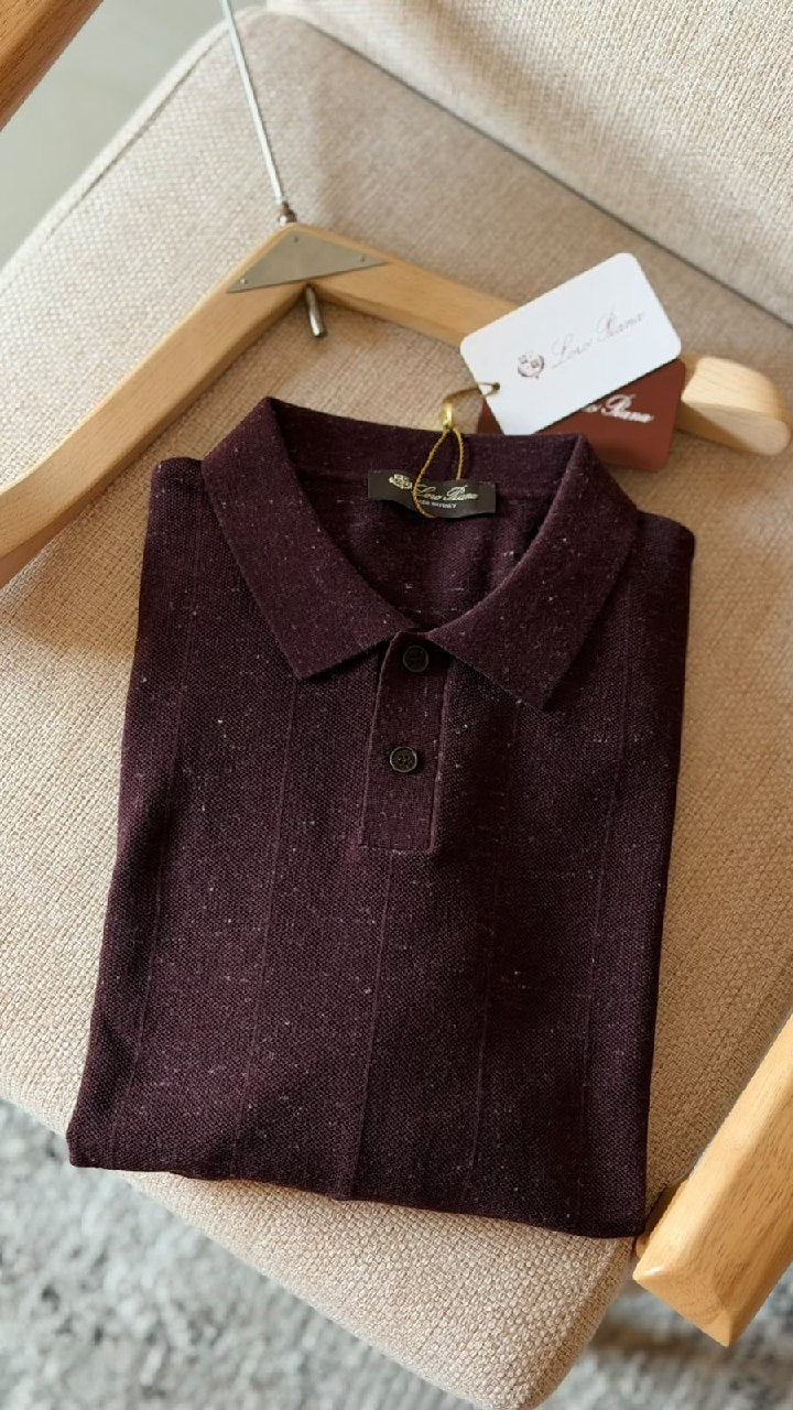 Loro Piana Polo Sweater - Black, Beige, Burgundy