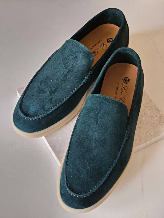 Loro Piana Loafers - Teal Blue