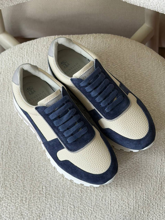Brunello Cucinelli Sneakers - White & Navy
