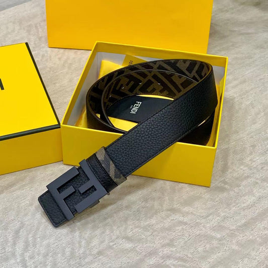 Fendi Raised Logo Belt - Black