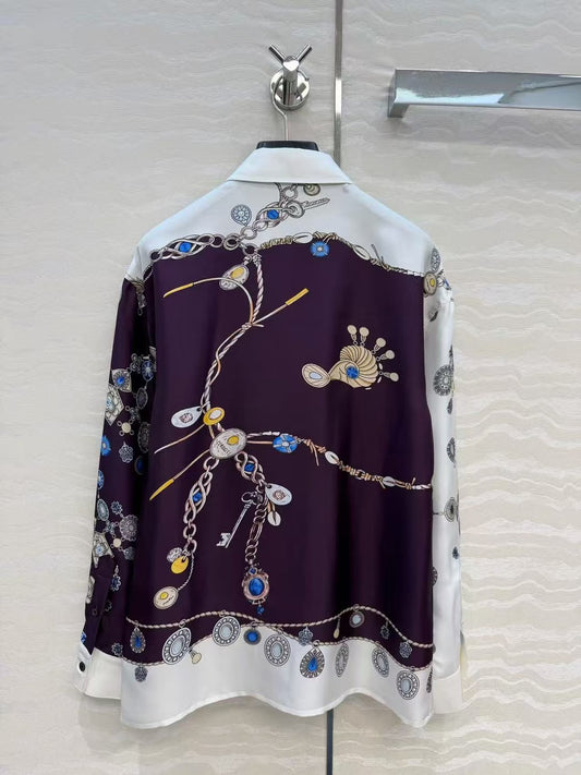 Versace Asymmetric-Panel Shirt - White