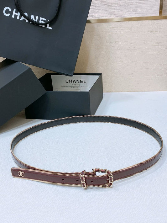 Chanel Belt - Burgundy