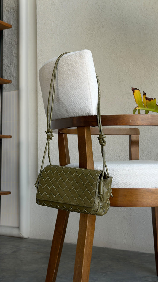 Bottega Veneta Notturno Crossbody Bag - Green