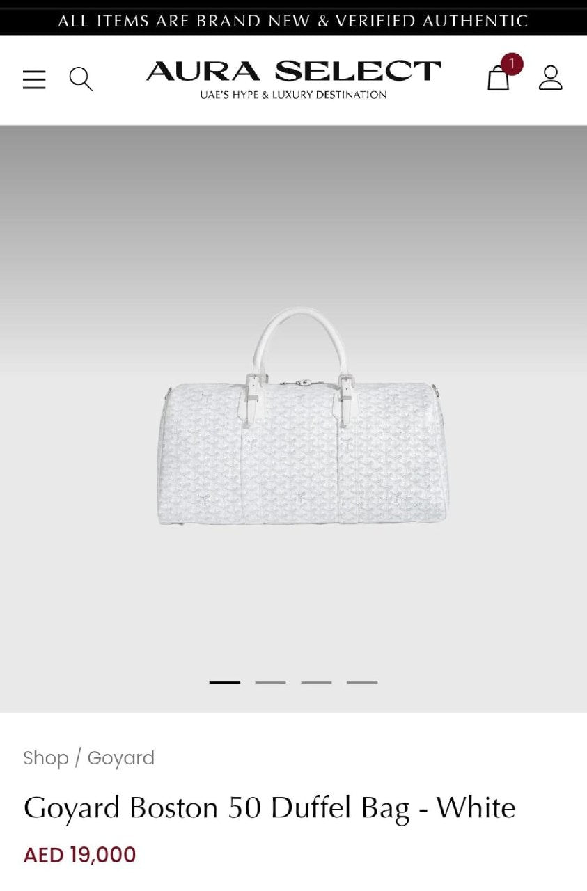 Goyard Boston Duffel Bag - White